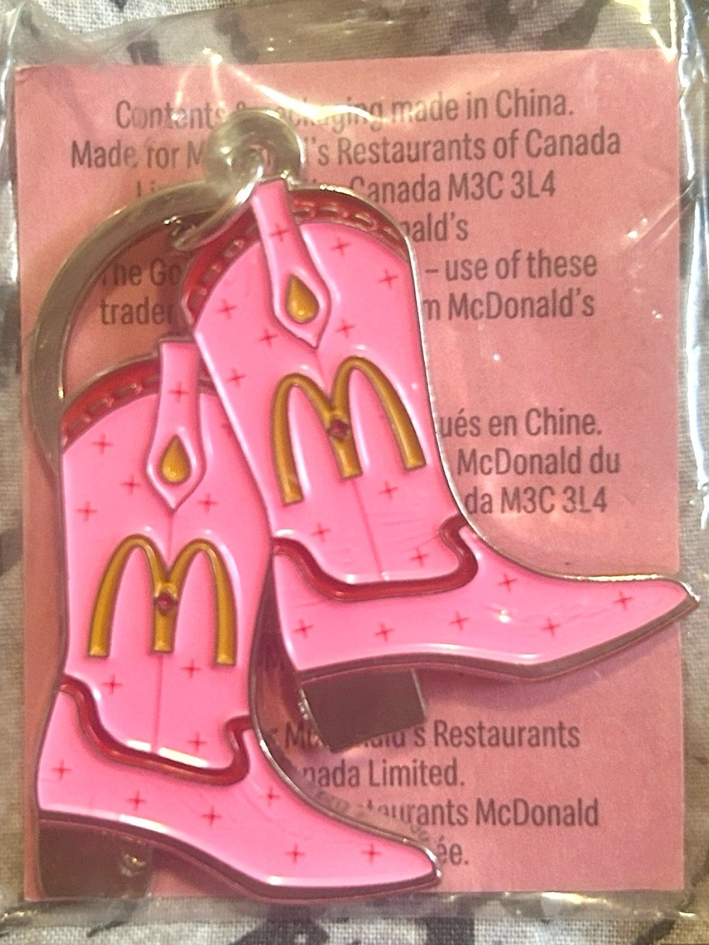 Shania Twain Limited Edition McDonald's Pink Cowboy Boot Keychain Cowgirl